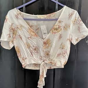 Cute floral crop top